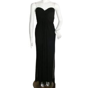 T by TADASHI Gown/Dress, S, Black, Maxi, Strapless, Gathered/Twisted Bust